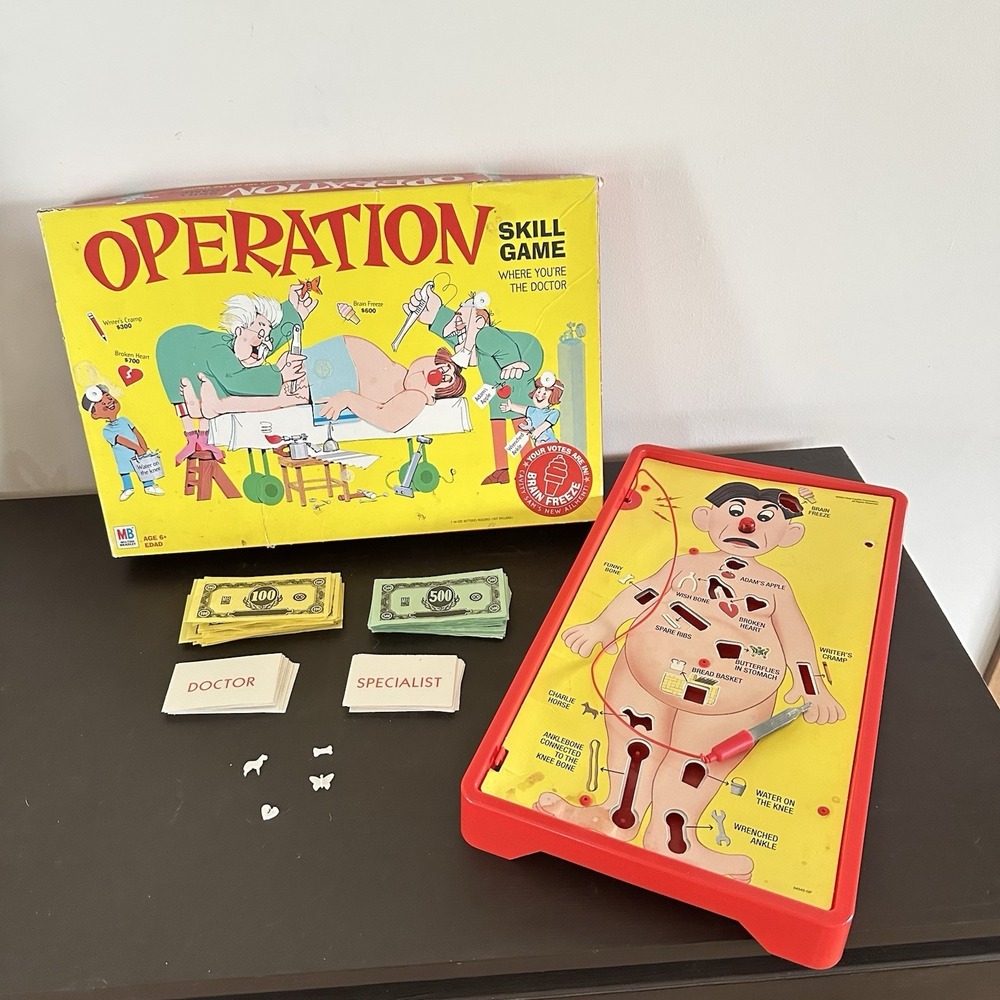 VTG 2003 Milton Bradley Operation Board Game Buzzer Works! Incomplete